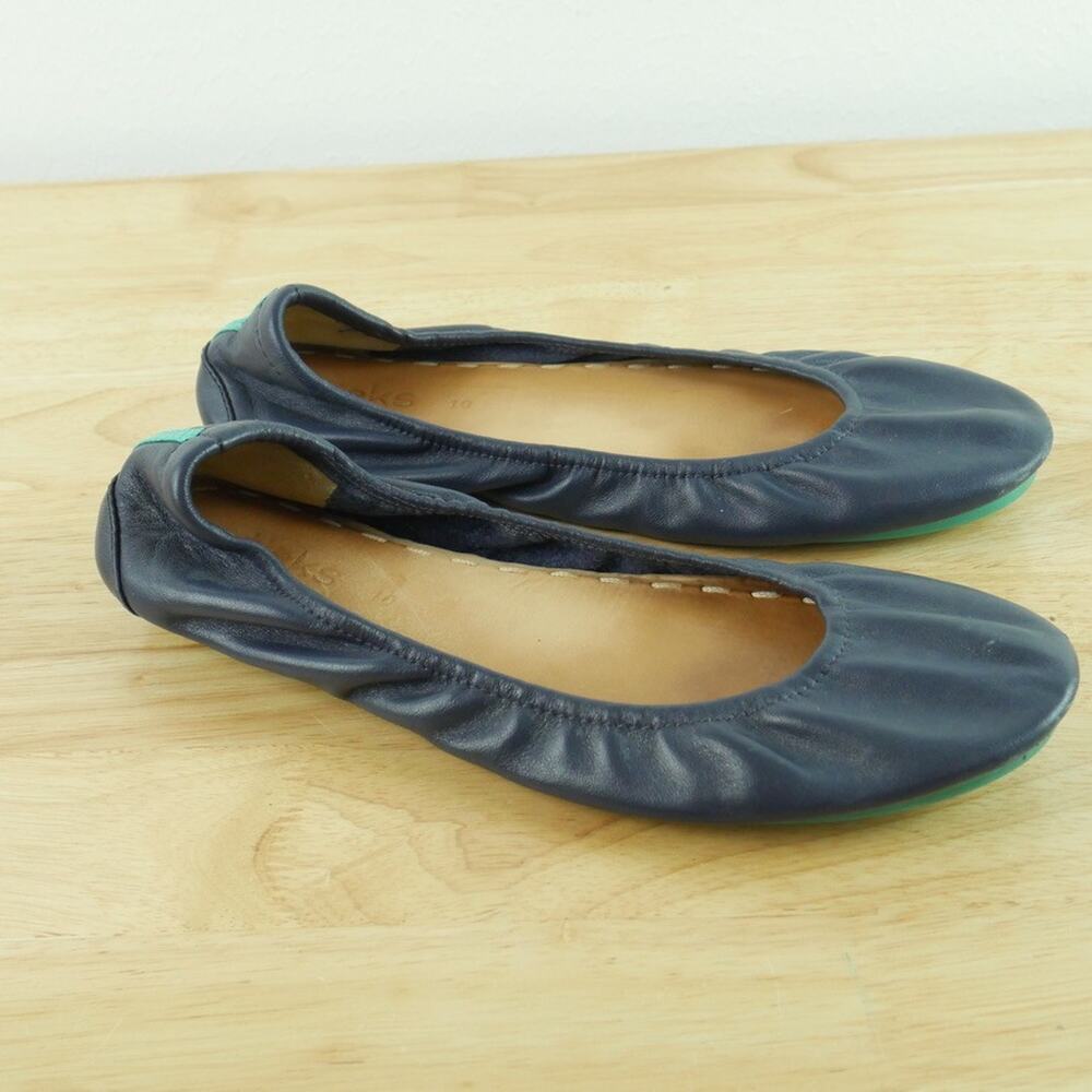 Tieks by Gavrieli Ballet‎ Flats Womens Size 10 Navy Leather Shoes Light Foldable